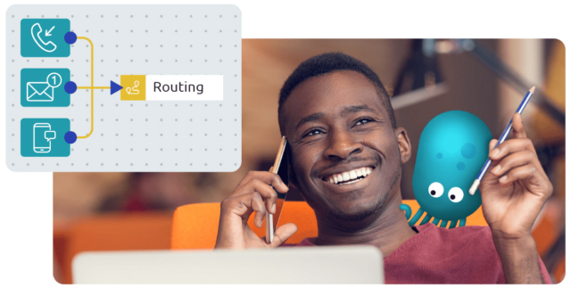 Una exclusiva motor de enrutamiento está disponible en el software para contact center basado en la nube de Diabolocom.